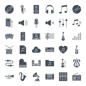 Music Solid Web Icons