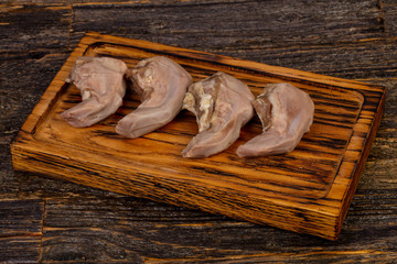 Raw lamb tongues