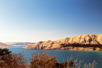 The bay of Baska in a sunny day