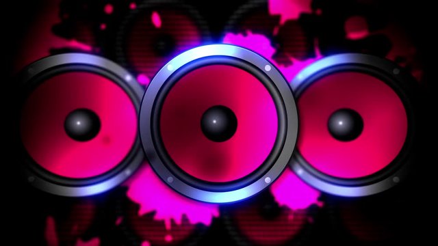 大音量のスピーカー ループ