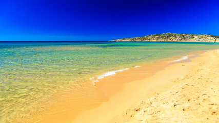 The beach of Chia su Giudeu, Sardinia