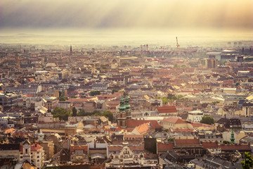 Budapest at morning sunlight