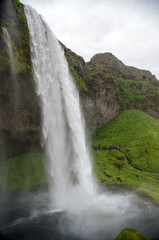 Waterfall Seljalandsfoss in the south coast of Iceland.