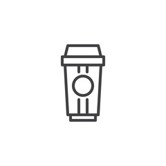 Take away coffee cup outline icon. linear style sign for mobile concept and web design. Paper coffee cup simple line vector icon. Symbol, logo illustration. Pixel perfect vector graphics