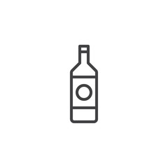 Wine bottle outline icon. linear style sign for mobile concept and web design. simple line vector icon. Symbol, logo illustration. Pixel perfect vector graphics
