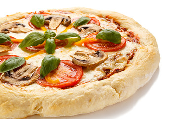 Pizza with champignon and pepper
