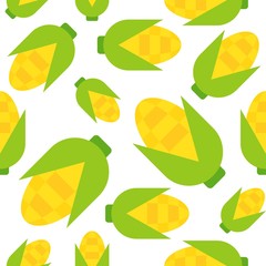 Obraz premium Corn seamless pattern, flat style