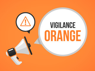 vigilance orange - obrazy, fototapety, plakaty