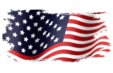 Obraz premium Grunge flag of American