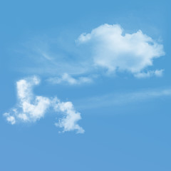 Blue sky and  white cloudy