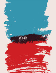 Hand drawn painting brush strokes stain abstract background. Vector illustration.