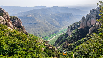Montserrat - a multi-peaked rocky range located near the city of Barcelona, in Catalonia, Spain.