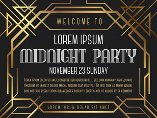 Luxury vintage frame art deco style