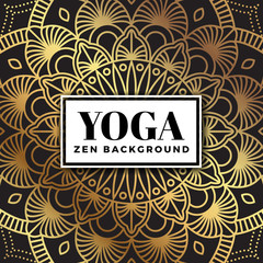 Yoga and zen background design with mandala