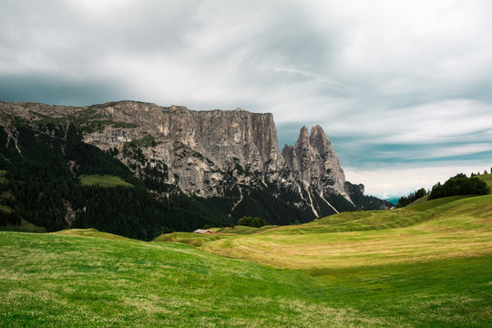 Veduta dello Sciliar dall'alpe di Siusi