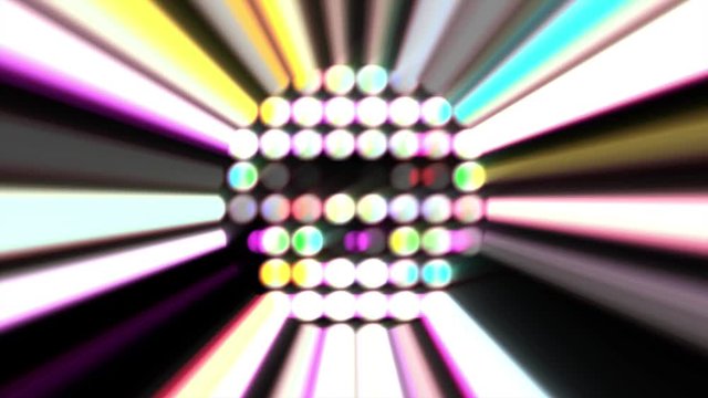 Lichtpunkte Tunnelvision Diskokugel abstrakt