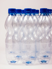 Plastic beverage bottles. Recycling concept .