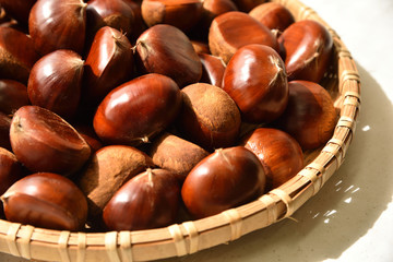 Chestnuts, autumn harvest