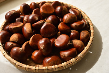 Chestnuts, autumn harvest