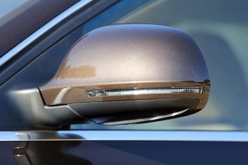 Side mirror with turn signal of a car