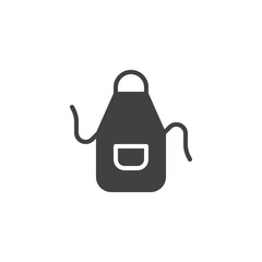 Kitchen Apron vector icon. filled flat sign for mobile concept and web design. Protective Garment simple solid icon. Symbol, logo illustration. Pixel perfect vector graphics