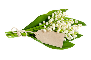 Lily of the valley bouquet  and label