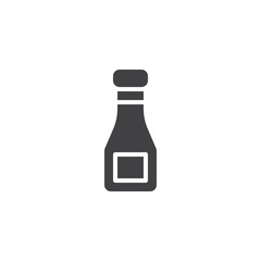 Ketchup bottle vector icon. filled flat sign for mobile concept and web design. sauce bottle simple solid icon. Symbol, logo illustration. Pixel perfect vector graphics