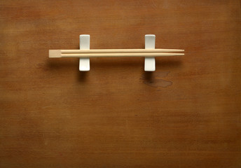 sushi chopsticks and other chinese kitchen utensils - top view