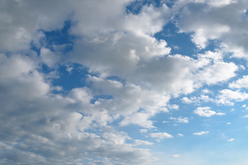 

Dramatic sunset sky with clouds.