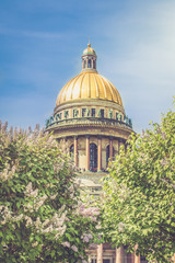 Fototapeta na wymiar Saint Isaac Cathedral in St Petersburg, Russia