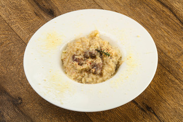 Ristotto with chicken hearts