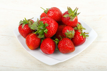 Strawberry in the bowl