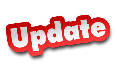 update concept 3d illustration isolated