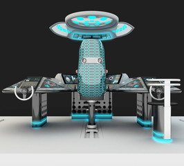 Ship modular equipment. Multipurpose control panel large-sized vessels. The foundation of the captain's bridge. © Oleg