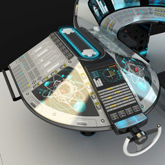 Ship modular equipment. Multipurpose control panel large-sized vessels. The foundation of the captain's bridge. © Oleg