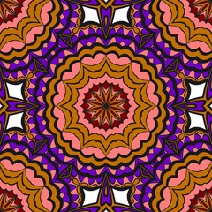 Seamless texture of floral ornament. Vector illustration. For the interior design, printing, web and textile