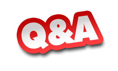 q and a concept 3d illustration isolated