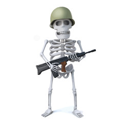 Vector 3d Skeleton soldier