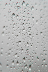 Drops of rain on the window
