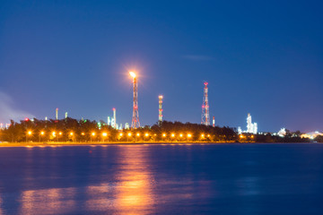 Naklejka premium Industrial at twilight