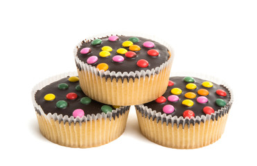 festive muffin isolated