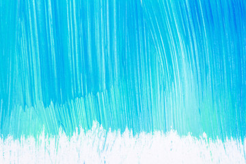 Abstract cyan hand painted background