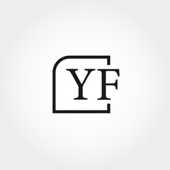 Initial Letter YF Logo Template Design