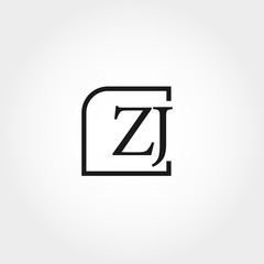 Initial Letter ZJ Logo Template Design