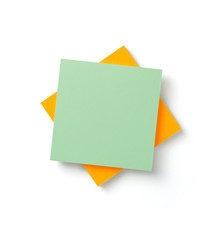 memory note paper at white background