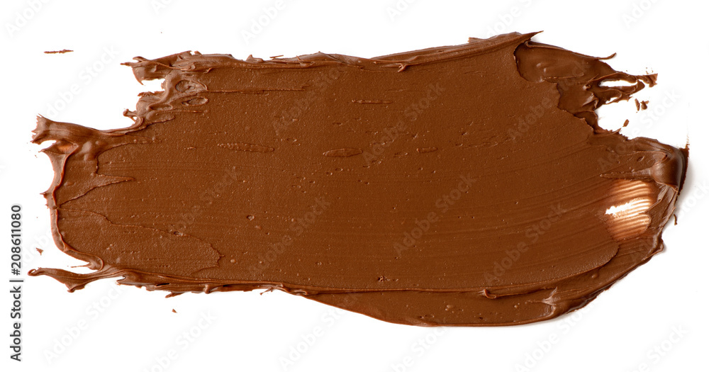 Sticker Chocolate spread isolated over white background. Delicious food design