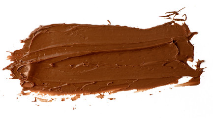 Chocolate spread isolated over white background. Delicious food design