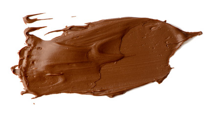Chocolate spread isolated over white background. Delicious food design