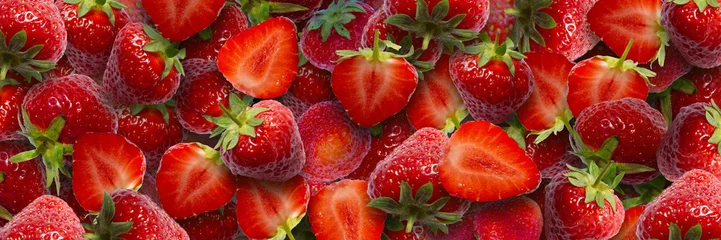 Zelfklevend Fotobehang frische erdbeeren, süß und saftig © winyu