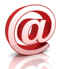 Obraz premium e mail sign 3d illustration isolated